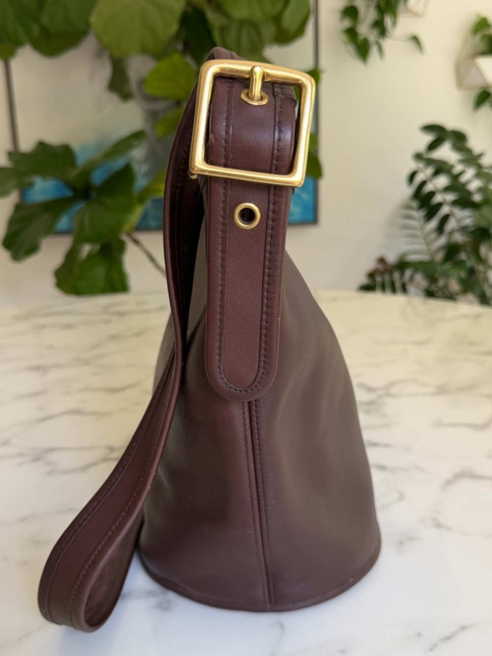 Coach Vintage Helen's Legacy Crossbody Shoulder Bag 9953 Mahogany Brown Leather - Picture 6 of 16